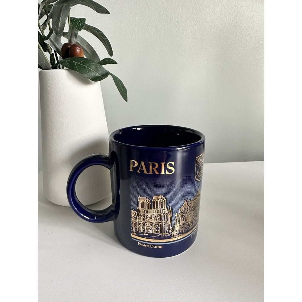 Vintage Bockling Glassware Paris Landmarks Coffee Mug Cup Parisian-Core